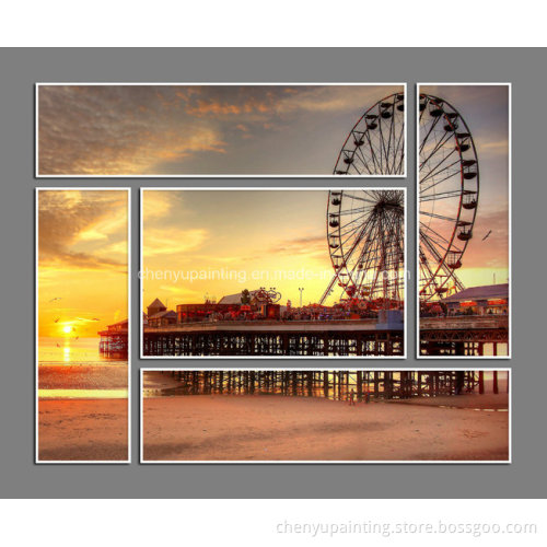 5PCS Wind Wheel Group Print Painting